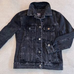 Oversized Abercrombie & Fitch Black Denim Jacket